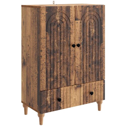 vidaXL Strani šal s predalom Star les 66 x 34,5 x 95 cm Inženirski les, (5000217379) Cene