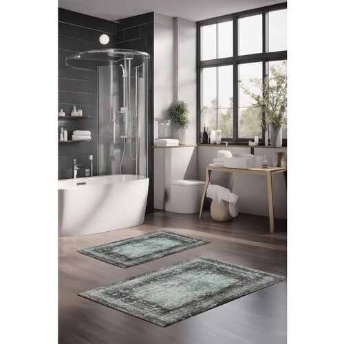  CT-5084 - blue multicolor bathmat set (2 pieces) Cene
