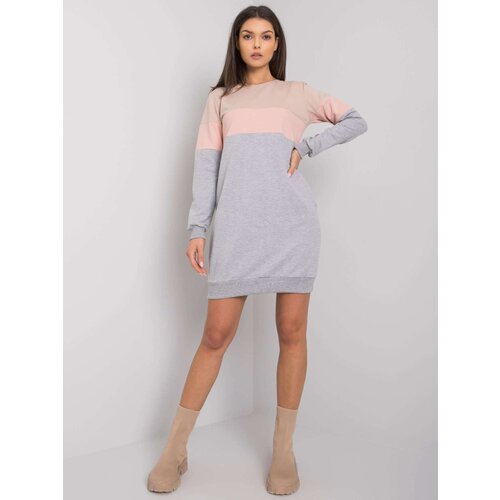 RUE PARIS Dress-RV-SK-5869.04-dark beige Slike