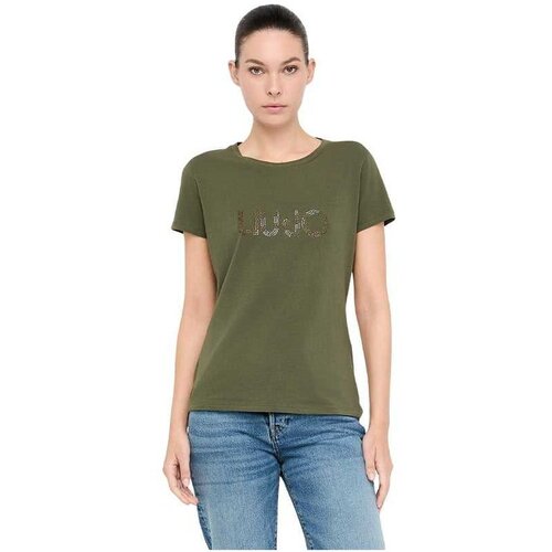 Liu Jo maslinasta pamučna ženska majica Slike