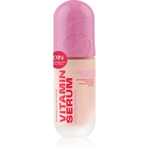 Gabriella Salvete Vitamin Serum Foundation lagani puder s hranjivim učinkom nijansa 01N Porcelain Neutral 30 ml Slike