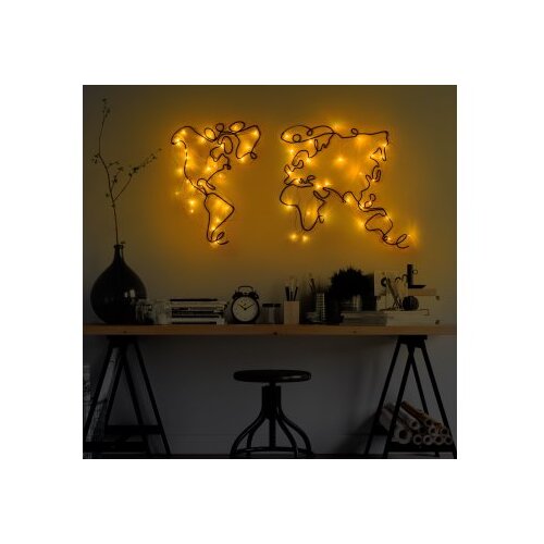 WALLXPERT dekorativni metalni zidni pribor world map led 257 Cene