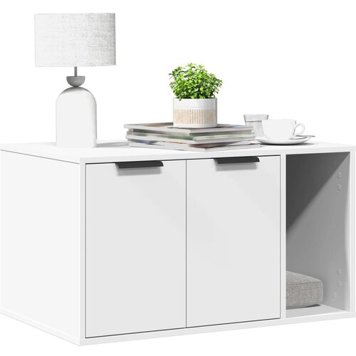 vidaXL Kutija za mačji pijesak bijela 60x40x40 cm konstruirano drvo Cijene
