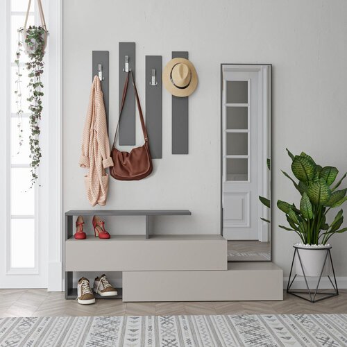 Woody Fashion Stalak za cipele 137x54,5x35cm Antracit-Krem Cijene