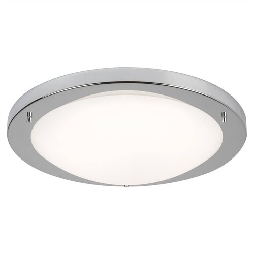 Searchlight Flush Velika okrogla LED stropna svetilka za kopalnico, satenasto srebrna, bela, IP44, (22100859) Cene