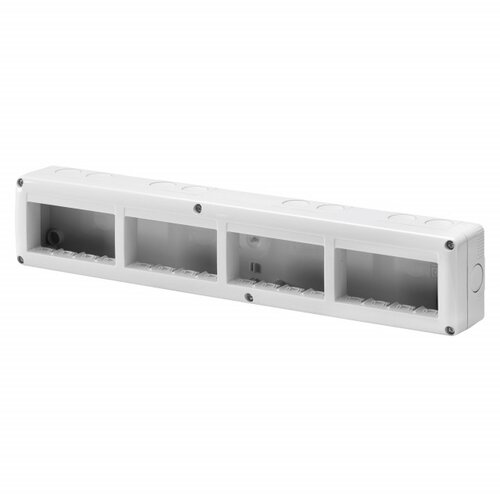 GEWISS system, nadgradna kutija 4Mx4, horizontalna, IP40, siva GW27008 Cene