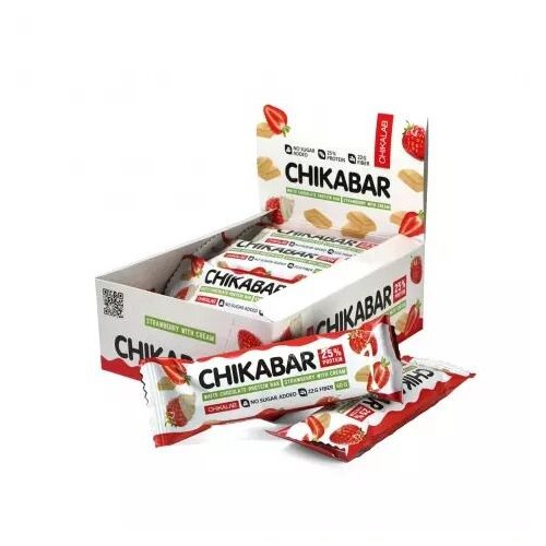Chikalab - CHIKABAR Preliveni proteinski bar sa punjenjem Jagoda 60g Cene