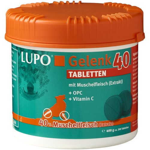 Lupo Gelenk 40 Tabletten - Varčno pakiranje: 2 x 400 g (pribl. 400 tablet) Cijene