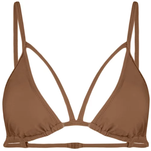 Trendyol Bikini Top - Brown - Plain