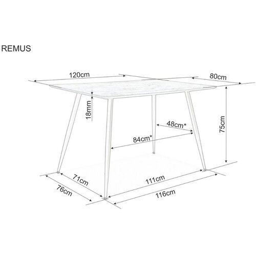 Molarem Home stol REMUS - MDF Slike