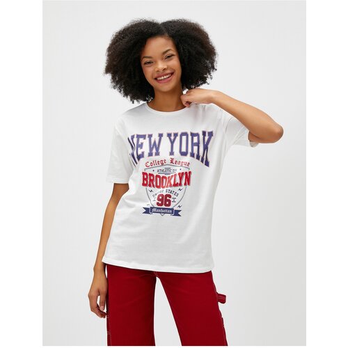 Koton College T-Shirt Printed Short Sleeve Crew Neck Cotton Slike