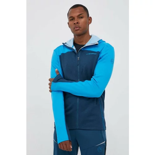 La Sportiva Športni pulover Cosmic Hoody mornarsko modra barva, s kapuco