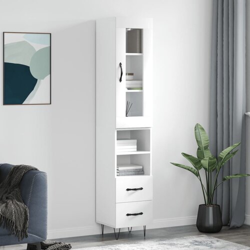 vidaXL Visoka komoda bijeli 34 5x34x180 cm od konstruiranog drva Cijene