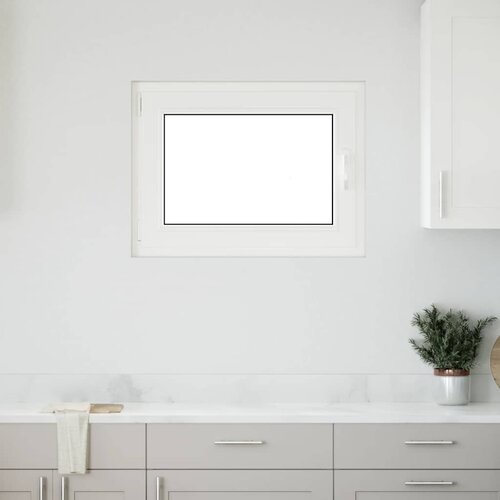 VidaXL kletno okno &amp;quot;risor&amp;quot; 80x70 cm vrtljivo-nagibno din levo belo Slike