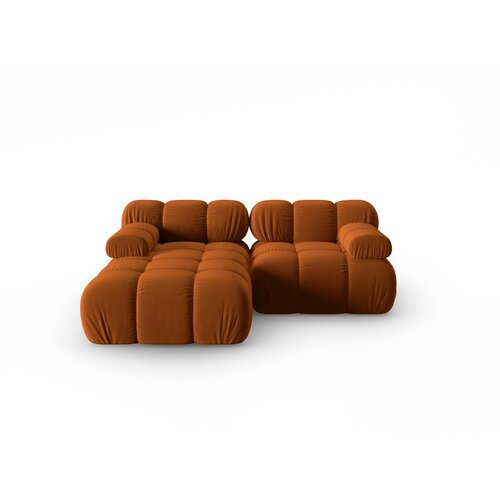 Micadoni Home oranžna žametna sedežna garnitura 191 cm bellis &amp;ndash; Slike