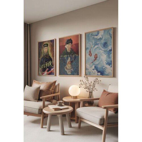 WALLXPERT Ç-300802 - 3040 set dekorativnih slika u više boja (3 komada) Cene