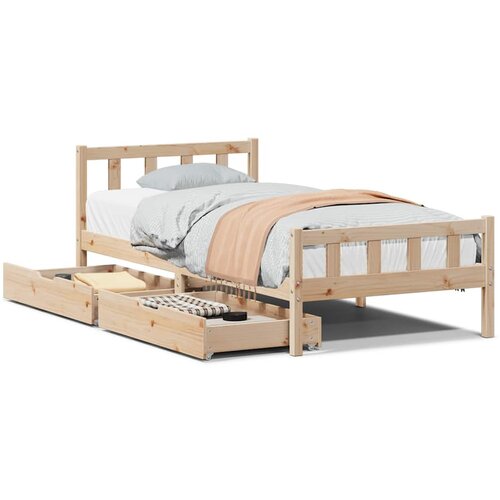 Maison Chic Postelja za odrasle - Posteljni Okvir brez vzmetnice 90x190 cm trdna borovina, (22082205) Slike