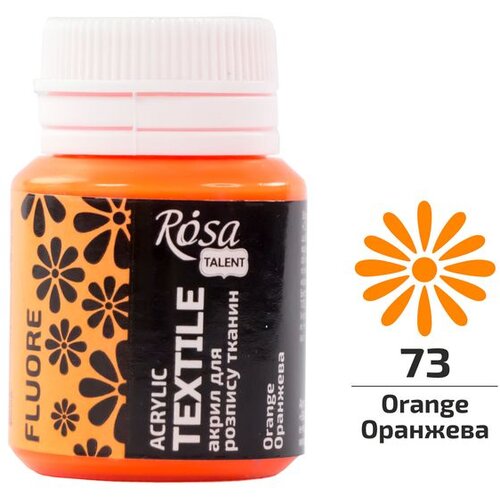 Rosa TALENT Fluorescentna akrilna boja za tekstil 20 ml | orange Cene