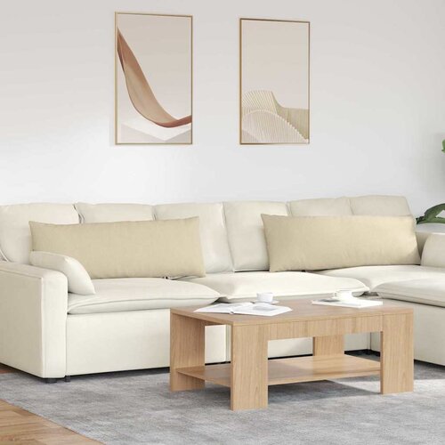  Jastučići za sofu 2 pcs Krema 120 x 40 cm tkanina Cene