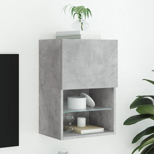 VidaXL TV omarica z LED lučkami betonsko siva 40,5x30x60 cm Slike