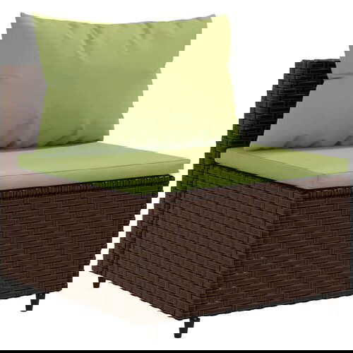 vidaXL 9-dijelni set vrtnih sofa s jastucima poliratan smeđi Cijene