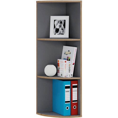 Livetastic KOTNI REGAL 33/110/33 cm antracit, medeni hrast Slike