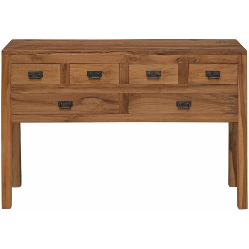  Kreveta Prirodna 110 x 35 x 75,5 cm Čvrsto teak drvo Slike