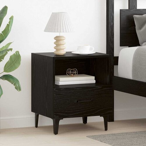  Noćni ormar s ladicama 2 pcs Crni hrast 40 x 35 x 47.5 cm Cene
