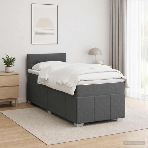  Boxspring krevet s madracem Tamnosiva 80 x 200 cm Tkanina Cene