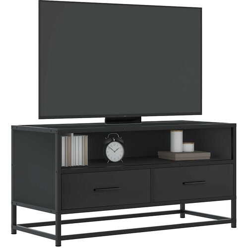 TV ormarić crni 80x34,5x40 cm konstruirano drvo i metal Cene