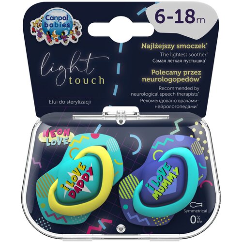 Canpol BABIES SILIKONSKA VARALICA 6-18M NEON LOVE 2 KOM BLUE Cene