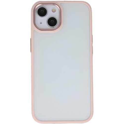 Satin silikonski ovitek za iPhone 14 Pro - prozorno roza Slike