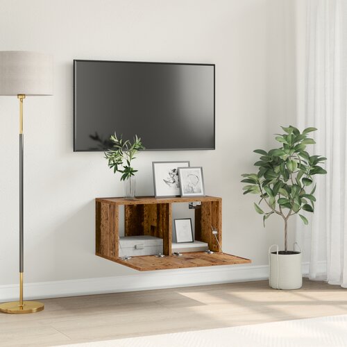 vidaXL TV Kabinet Staro Drvo Iverica Srednji TV Kabinet Pravokutni Cijene