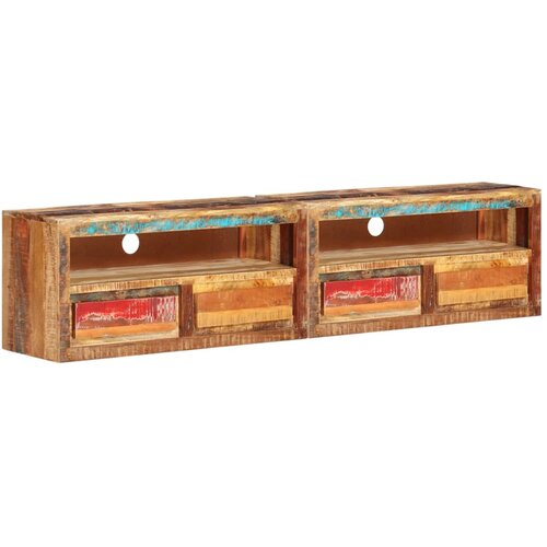 TV ormarići 2 kom 88 x 30 x 40 cm od masivnog obnovljenog drva Slike