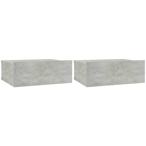 Maison Chic Stenski Dvo delni komplet Nočne omarice - Nočne mize betonsko sive 40x30x15 cm inž. les, (21688379) Slike