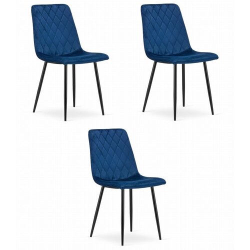  Set od 3 TURIN stolca &ndash; tamnoplavi bar&scaron;un Cijene