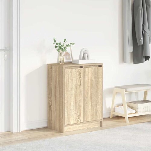 vidaXL Omarica za čevlje sonoma hrast 57x34x76 cm inženirski les Cene