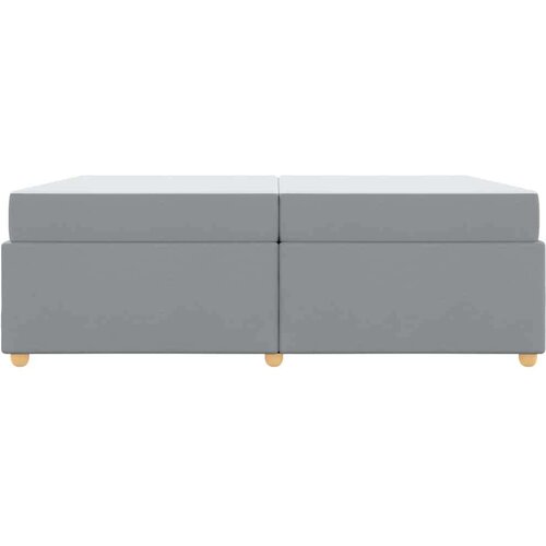  Okvir kreveta s madracem Svjetlosiva 200 x 200 cm tkanina Slike