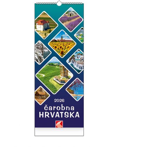  KALENDAR "ČAROBNA HRVATSKA" USKI OKOMITI, 13 LISTOV, SPIRALA Cene