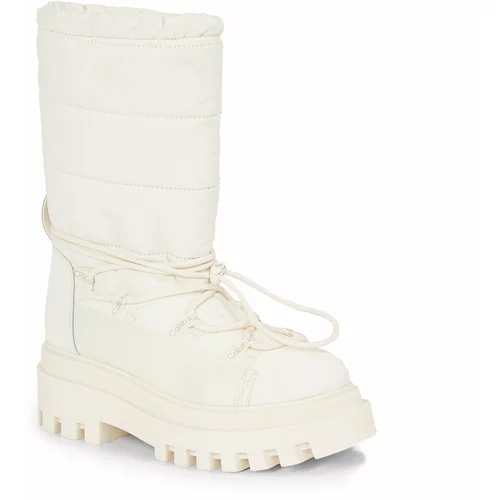Calvin Klein Jeans Škornji Flatform Snow Boot Nylon Wn YW0YW01146 Creamy White YBI
