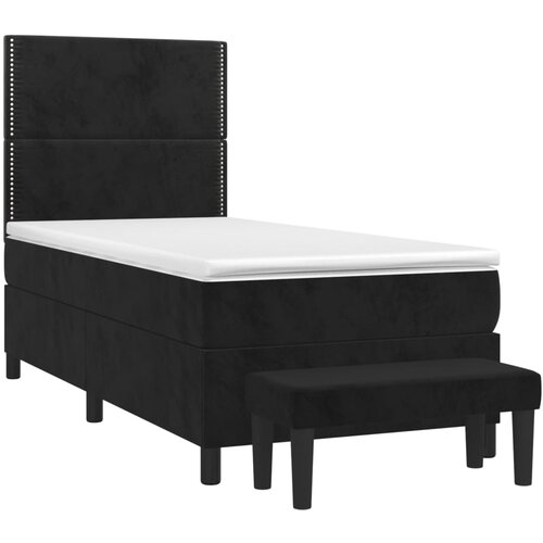 Box spring krevet s madracem crni 90x200 cm bar&amp;scaron;unasti Slike