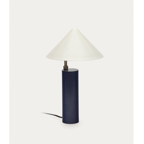 Kave Home Temno modra namizna svetilka s kovinskim senčilom (vi&amp;scaron;ina 42 cm) Shiva &amp;ndash; Slike