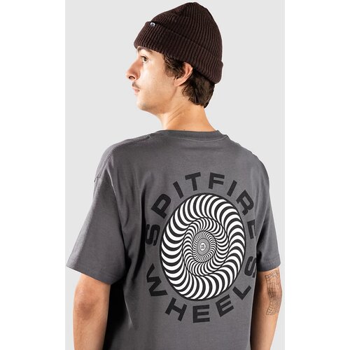 Spitfire Classic '87 Swirl Fill T-shirt charcoal w / black & whit Cene