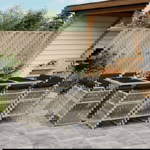 vidaXL 11-dijelni vrtni blagovaonski set s jastucima svijetlosivi Cijene