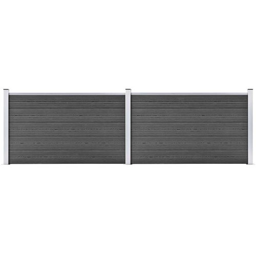  Set panela za ogradu WPC 353 x 105 cm crni Slike