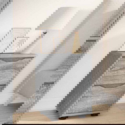 VidaXL Nočna omarica Siva Sonoma 30,5 x 30 x 43 cm Konstruiran les Slike