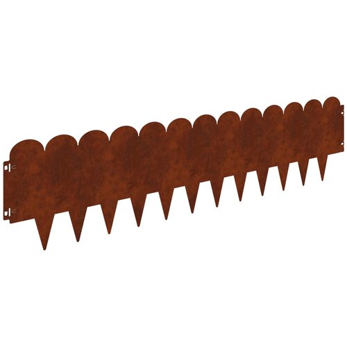 vidaXL Robovi trave 30 pcs 103 x 25 cm Jeklo Rjav, (5000301723) Cene