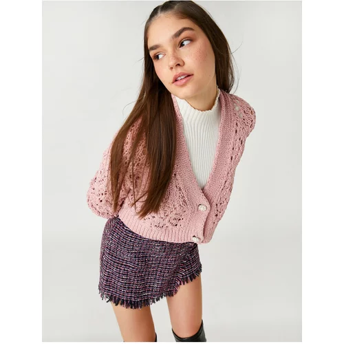Koton Cardigan - Pink - Relaxed fit