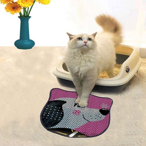 WALLXPERT Kdkafa0212 Multicolor Cat Litter Mat Cene
