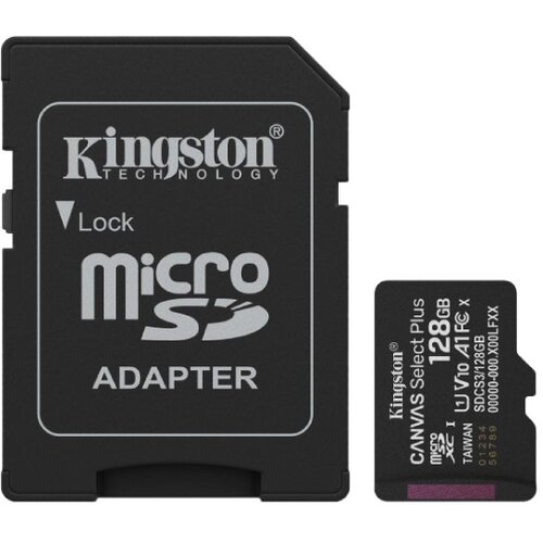 Kingston memorijska kartica U1, V10, SDXC, 128GB, Canvas Select Plus, G3 150R, SDCS3/128GB, adapter Cene